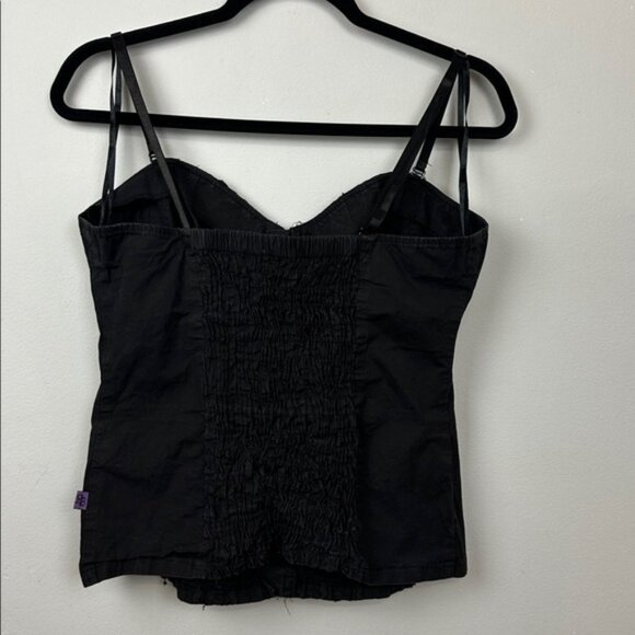 Royal Bones Y2K Black Corset Top Sz XL - Picture 8 of 10